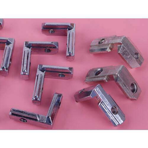 LETAOSK 10pcs T Slot L-Shape Type Interior Joint Angle Bracket Corner Connector for 8/10mm Aluminum Extrusion