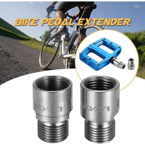 Lixada Left Right Bike Pedal Extenders 9/16 Inch Pedal Adapters Spacers