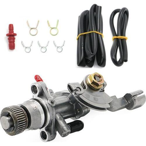 Oil Injection Pump Assembly W/ Lines Assembly For 2 Stroke Polaris Predator 90 Sportsman 90 Scrambler 90 50 70 90cc ATV Quad