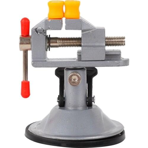 Mini Suction Vise Clamp Bench Clamp Universal Table Vise Vacuum Base 360 Degrees Swiveling for DIY Sculpture Craft Carving