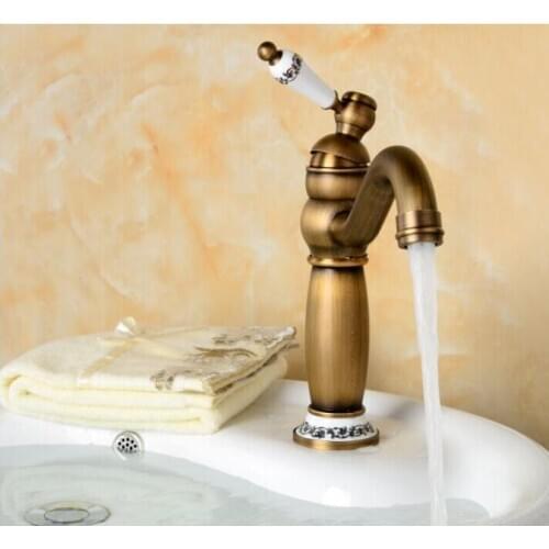 Vidric fashion high quality solid brass construction bathroom hot and cold bronze finish basin faucet,tap sink mixer ceramic bas