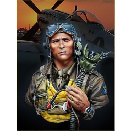 New Unassembled 1/10 Model Kit ancient PILOT 1944 bust SET Resin Kit DIY Toys Unpainted kits