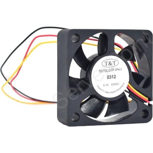 Orignal For T&T 5015L07F-PH1 DC7V 0.10A 3pin 3wire 5015 50X50X15MM Cooling Fan