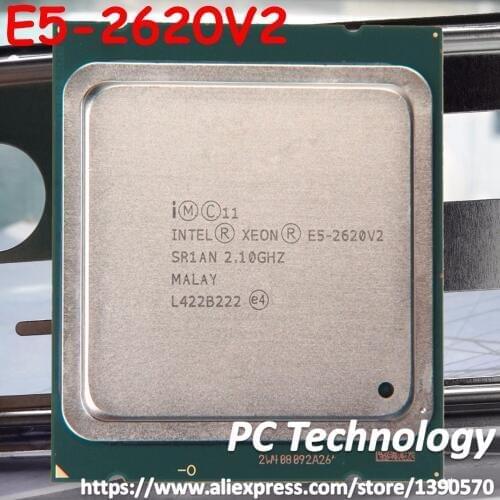 Original Intel Xeon processor E5-2620V2 6-Cores 2.10GHZ 15MB E5-2620 V2 DDR3 1600MHz E5 2620V2 FCLGA2011 TPD 80W free shipping