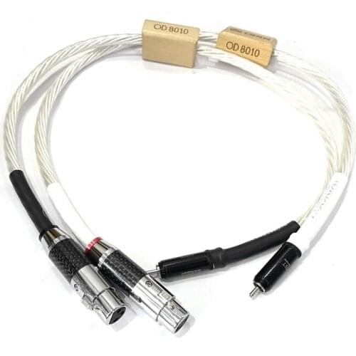 Pair Silver Plated Odin RCA To XLR Balance Male / Female HiFi Audio Rhodium Plug Cable