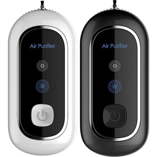 Hanging Neck Air Purifier Stylish Personal Wearable Mini Portable Built-in Fan 160 Million Negative Ion Generator