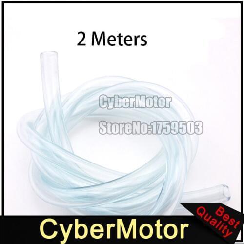 2 Meters 5mm Transparent Fuel Hose Pipe Gas Inline Tube For ATV Quad Snowmobile Pit Dirt Motor Bike Motorcycle UTV Buggy Go Kart