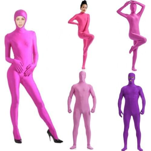 Pink gay Joji style Stage unitard Open Face Skin Suit Catsuit Halloween Costumes Adult Bodysuit can be customized