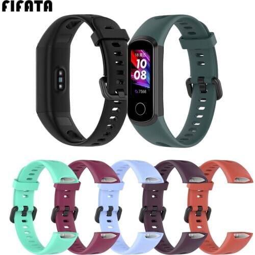 FIFATA For Huawei Honor Band 5i/Huawei Band 4 Smart Bracelet Colorful Soft Silicone Watch Band For Huawei Band 4/Honor Band 5i