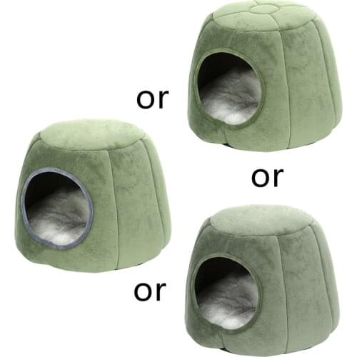 Guinea Pigs Sleeping Bed Hamster Hedgehog Winter Nest Small Pet Warm Cage Cave Bed House Fleece Cusion Hide Toy Playing Habitat