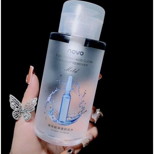NOVO hyaluronic acid clear makeup remover is mild and non-irritating, and deeply cleans eyes, lips and faces. Students and women
