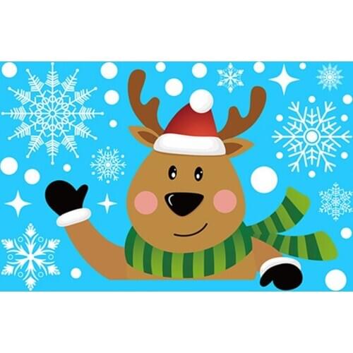 Static PVC decorative stickers for Christmas doors and windows double-sided electrostatic window glass stickers