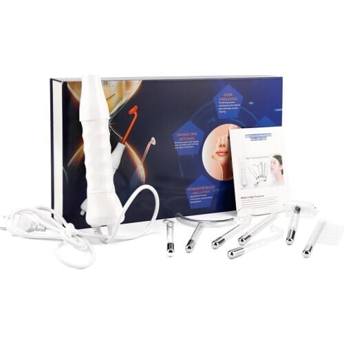 Purple/Orange Light 7-IN-1 High Frequency Electrode Therapy Glass Tube Anti-Ance Wrinkle Skin Rejuvenation Repair Skin Alopecia