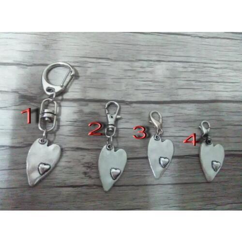 Tibetan silver Fashion(Large, medium, small)Lobster Clasp Heart to heart Keychain&Necklace pendant Accessories DIY Jewelry C202