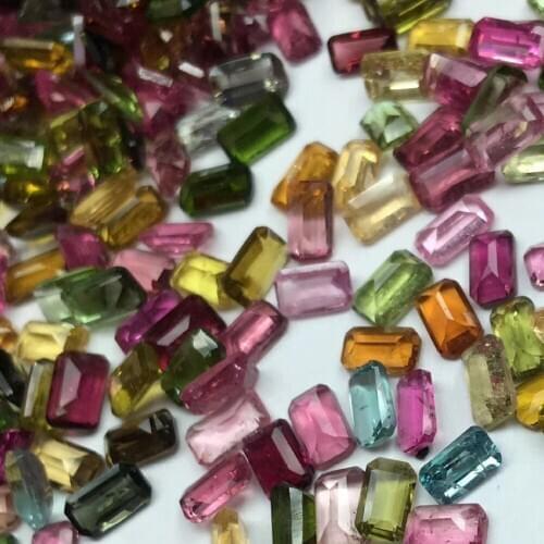 Jewelry Pure Natural Brazilian Tourmaline Small Sugar Ring Face 3*5mm Ring Face Can Be Inlaid With a Variety Of Styles