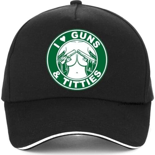Funny I Love Guns and Titties print Baseball Cap Summer adjustable men Gun Titts Funny Dad Hat fashion Outdoor snapback hats