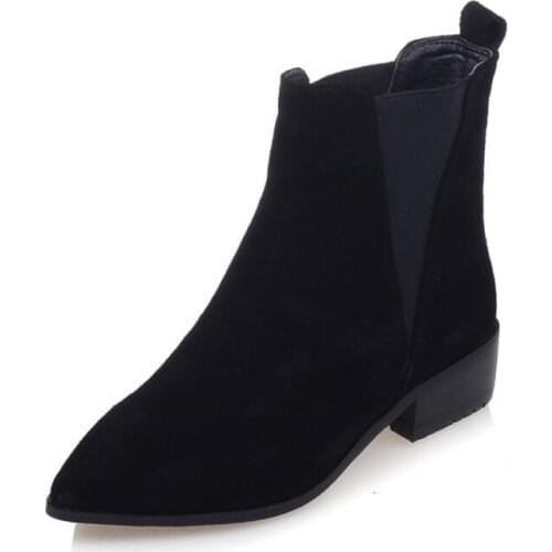 Plus Size 10 11 12 boots women shoes ankle boots for women ladies boots Splice the spiky sleeve