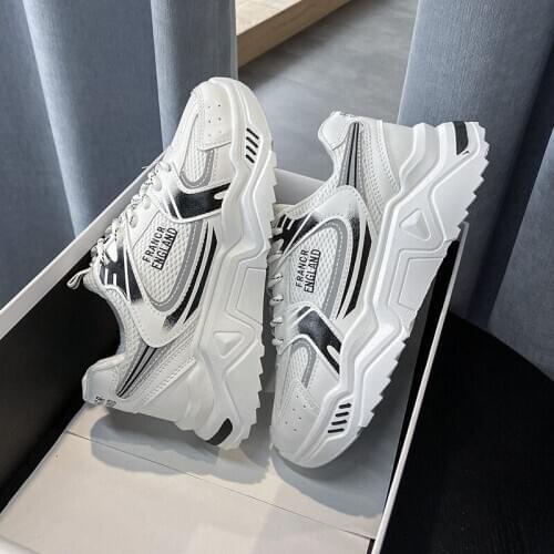 2021 Women Tennis Shoes Comfort Sport Shoes Women Fitness Sneakers Athletic Shoes Gym Footwear Lace-up Dad Sneakers Platform
