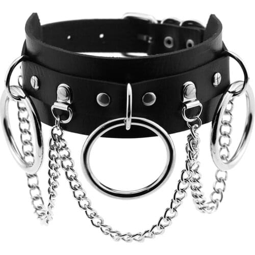 Woman Harajuku Retro Punk Necklace Pu Black Leather Rivet Collar Party Club Sexy Vegan Chocker Festival Girls Gothic Jewelry