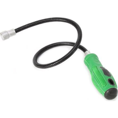 1Pc 54cm Flexible Magnetic Pick Up Tool To Pick Up Green Plastic Non-slip Handle Grabber