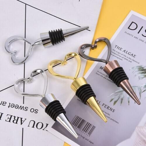 1PC Creative Silicone Wine Bottle Stopper Heart Shaped Red Wine Champagne Wine Bottle Stopper Wine Stopper Bar Accessories