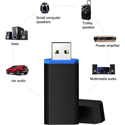 3.5MM USB Bluetooth 5.0 + EDR Audio Transmitter For TV PC Driver-Free USB Audio Dongle Transmitter 3.5 Jack AUX Wireless Adapter