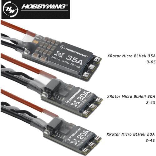 4PCS Original Hobbywing XRotor micro 20A / 30A BLHeli Brushless ESC Support OneShot125 w/ Wires for FPV Racing Quadcopter Drone