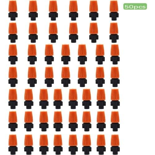 50PCS Irrigation Plastic Misting Nozzle Sprinkler Greenhouse Flower Plant Sprinkler Nozzles Micro Irrigation System