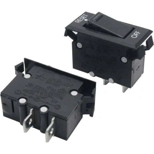 Approach ss-001 black 10A rocker switch overload current protector trip free circuit breaker