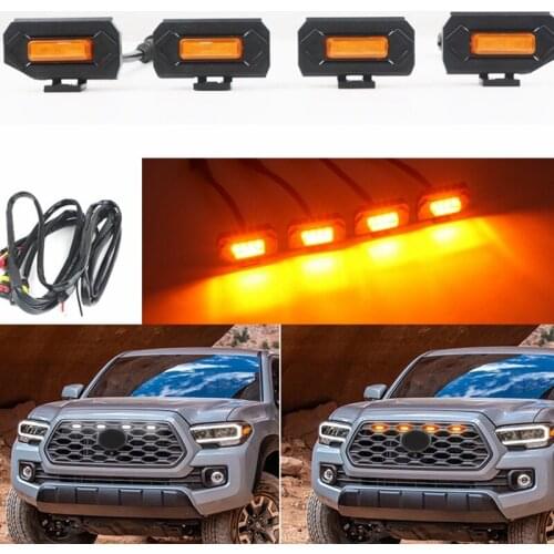 White/amber 12v Front Grille Lighting For car 2020 Up Toyota Tacoma w/TRD Pro Grill ONLY Front Grille Lighting DRL Light