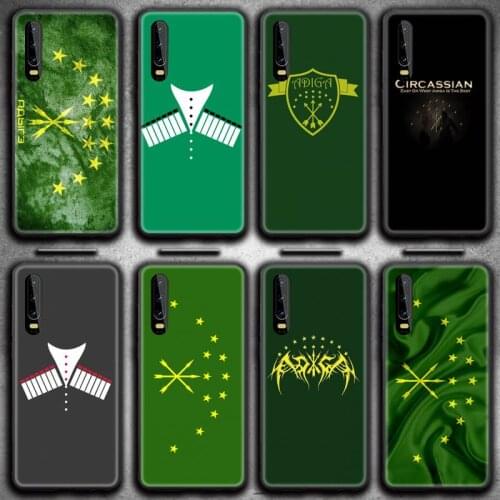 Adygea Circassian Flag Phone Case for Huawei P20 P30 P40 lite E Pro Mate 30 20 Pro P Smart 2020 P10