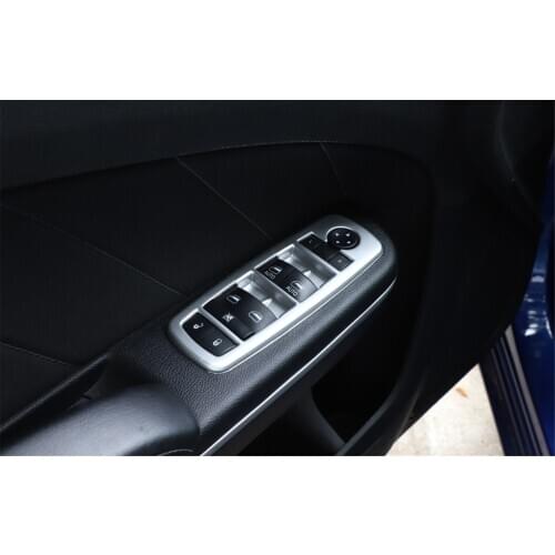 Interior Decorative Armrest Window Adjustment Button Switch Frame Cover Trim for Dodge Charger 2011+ Car Sticker Car Accessories