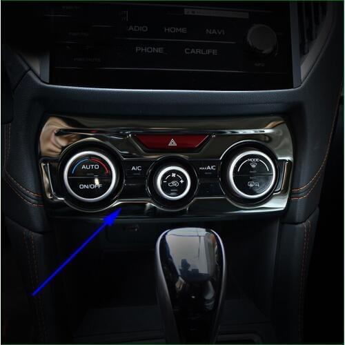 For SUBARU XV 2018 Interior Center Air conditioner AC Control Panel Button Switch Cover Sticker Trim Car-styling