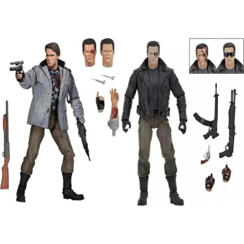 NECA T800 Terminator Battle Damage Arnold Schwarzenegger 7" Action Figure Collection