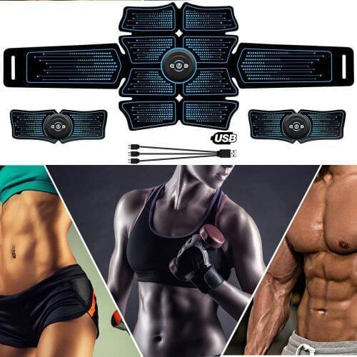 EMS Electric Press Simulator Massager ABS Abdominal Muscle Trainer Sports Gym Home Exercise Fitness Equipment Training Apparatus