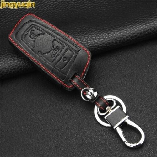 Jingyuqin 3Buttons Remote Car Key Leather Case Cover for BMW M1 M2 M3 F05 F10 F20 F30 335 328 535 650 740 Smart Key Styling