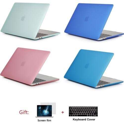Matte Hard Shell Laptop Case Cover For New Apple MacBook Air Pro Retina 11 12 13 15 Pro with/without Touch Bar & Touch ID 13 15