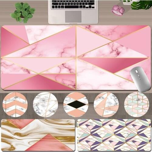 Mouse-Pad Gaming Mouse Pad PU Leather Shape Print Pattern Mouse Pad Large 30x60CM /30x80CM Durable Non-slip Keyboard Pad