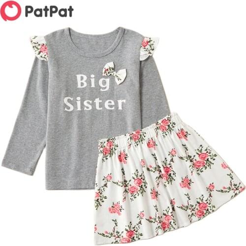 PatPat 2021 New Arrival Kids Girl Banana Allover Tee and Solid Shorts Set