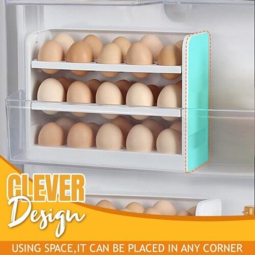 Grids Egg Storage Box Eggs Protect Holder Food Storage Container PP Refrigerator Space Saver Container With Lid Plastic Box