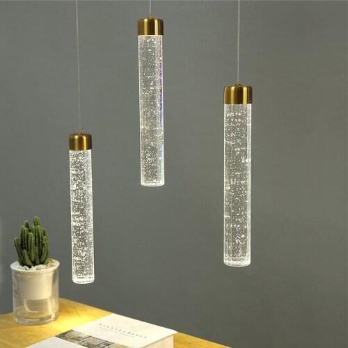 Bubble Crystal Pendant Lights Living Room Decoration Hanging Lights Dining Room Furniture Bar Cafe Home Decor Modern Chandeliers