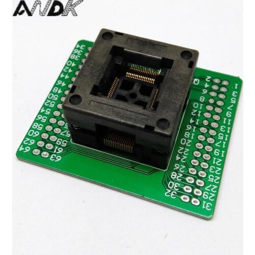 QFP64 TQFP64 LQFP64 Open top Structure Burn in Socket Pitch 0.5mm FPQ-64-0.5-06 Test Flash Programming Adapter