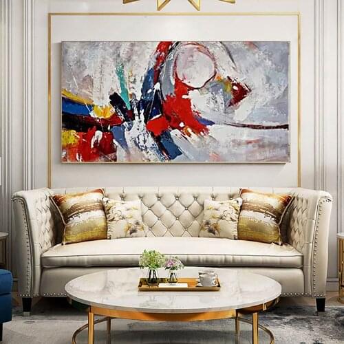 Modern Wall Art Abstract Colorful Thick Oil Painting On Canvas Hand Painted Canvas Painting For Living Room Hotel Bedroom Decor