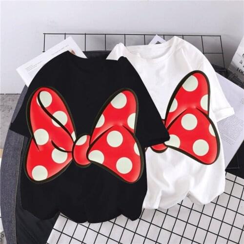 2021 New Oversized Bow T-shirt Harajuku Summer Casual Womens T-shirt Kawaii T-shirt Oversized Fashion T-shirt