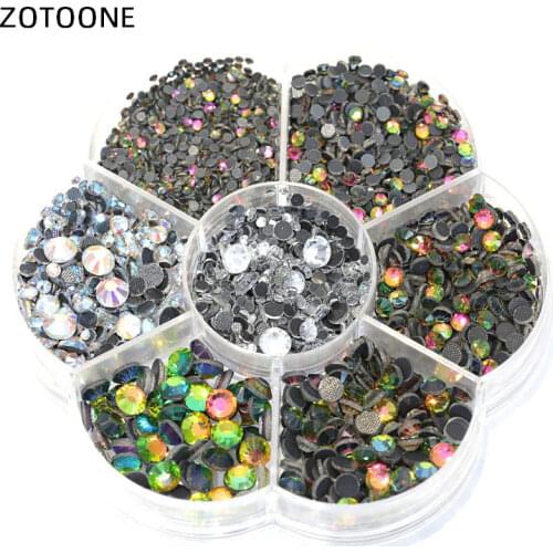 ZOTOONE 3000pcs/lots SS6-SS30 Many Colors DMC Hotfix Rhinestones Iron-on Glass Rhinestone for Dress Clothes Shoes DIY Decoration