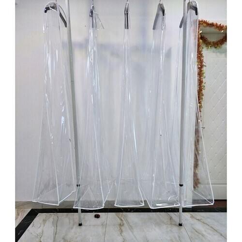 1PC PVC Transparent Solid Waterproof For Wedding Dress Dust Cover Clothing Garment Bags Gown Storage Bag 160*70*30cm