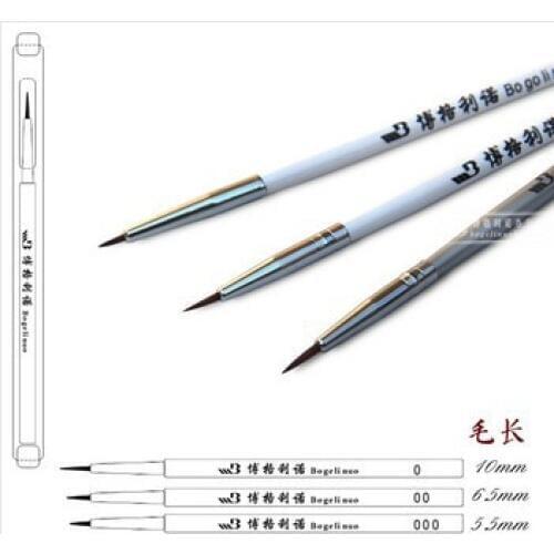 100pcs/lot weasel hair paint brushes small scriptliner painting supplies wholesales