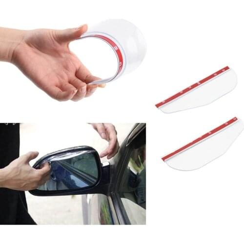 2Pcs/set Car Rain Shield Flexible Rubber Rearview mirror Rain Shade Water Guard Shower Blocker Cover Sun Visor Shade