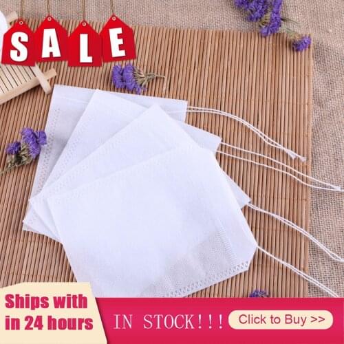 Teabags 5.5 X 7CM Food Grade Empty Scented Tea Bags Infuser With String Heal Seal Filter Paper For Herb Loose Tea Kitchen