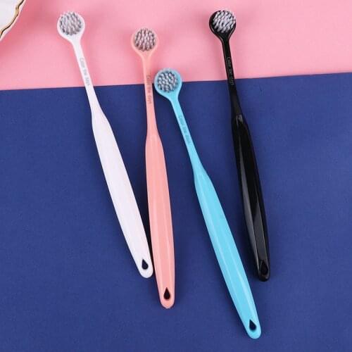 Cheap Toothbrush Ultra Fine Super Soft Bristle Holder Deep Cleaning Brush for Oral Care Tool Round Head Color Spiral Toothbrush